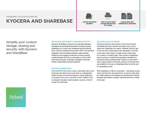 ShareBase Kyocera Solution Overview Software Document Management Thumb, Hudson Imaging Systems, Kyocera, Dealer, Reseller, Oklahoma, Texas, Canon, Copier, Printer, Wide Format
