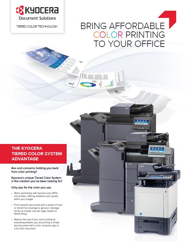 Kyocera Software Cost Control And Security Tiered Color Monitor Data Sheet Thumb, Hudson Imaging Systems, Kyocera, Dealer, Reseller, Oklahoma, Texas, Canon, Copier, Printer, Wide Format